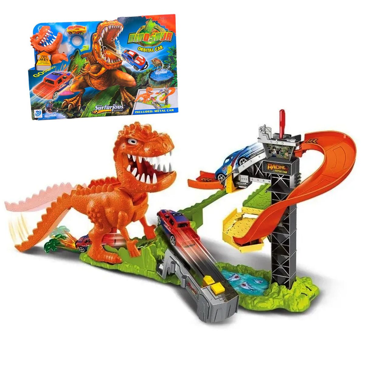 GENERICO - Juguete Pista de Carrera de Dinosaurio Hot Orbital 8899-91