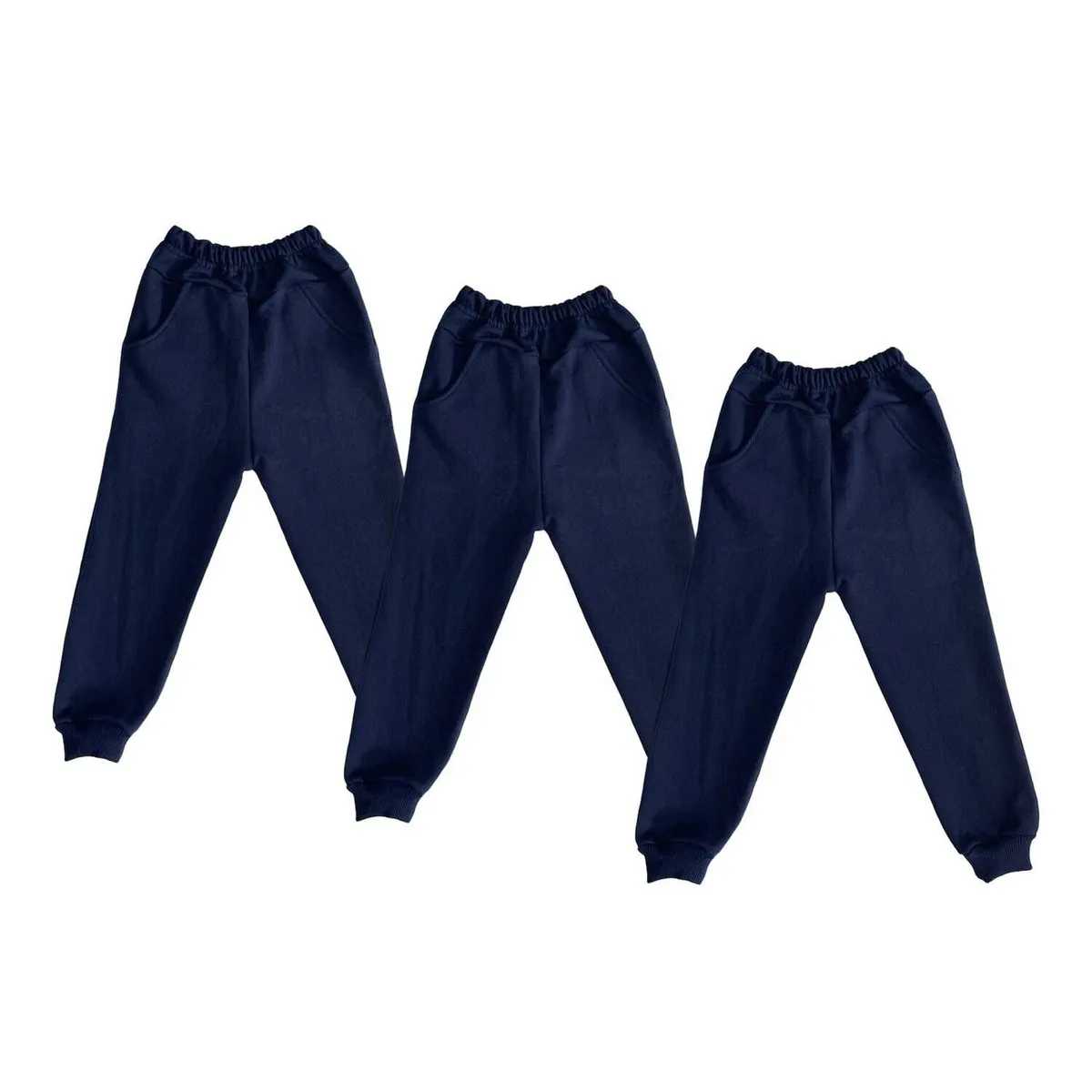 PEYITO - Buzo jogger niños unisex pack x3 - azul marino