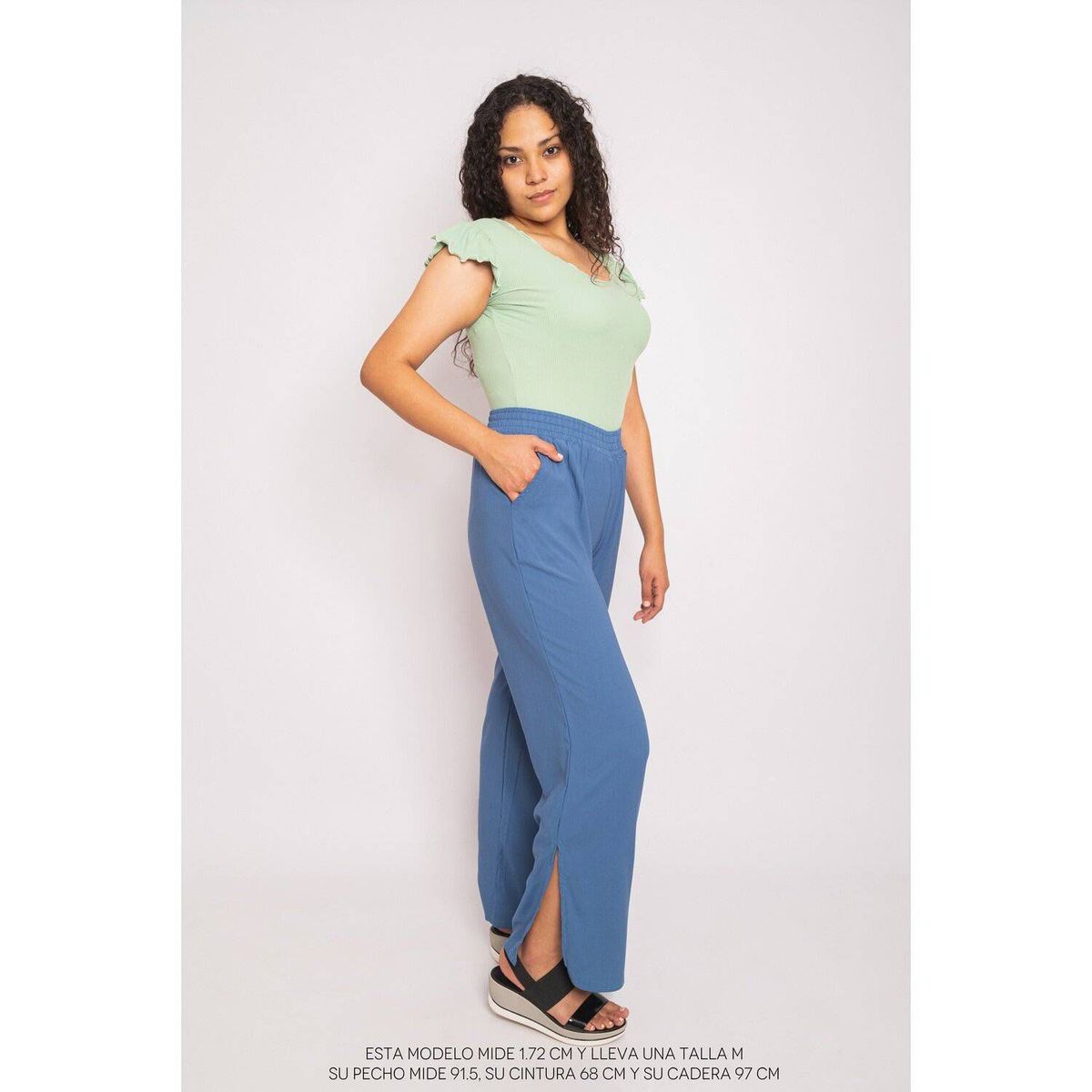 PYT - Pantalón con Abertura Chalis Mujer