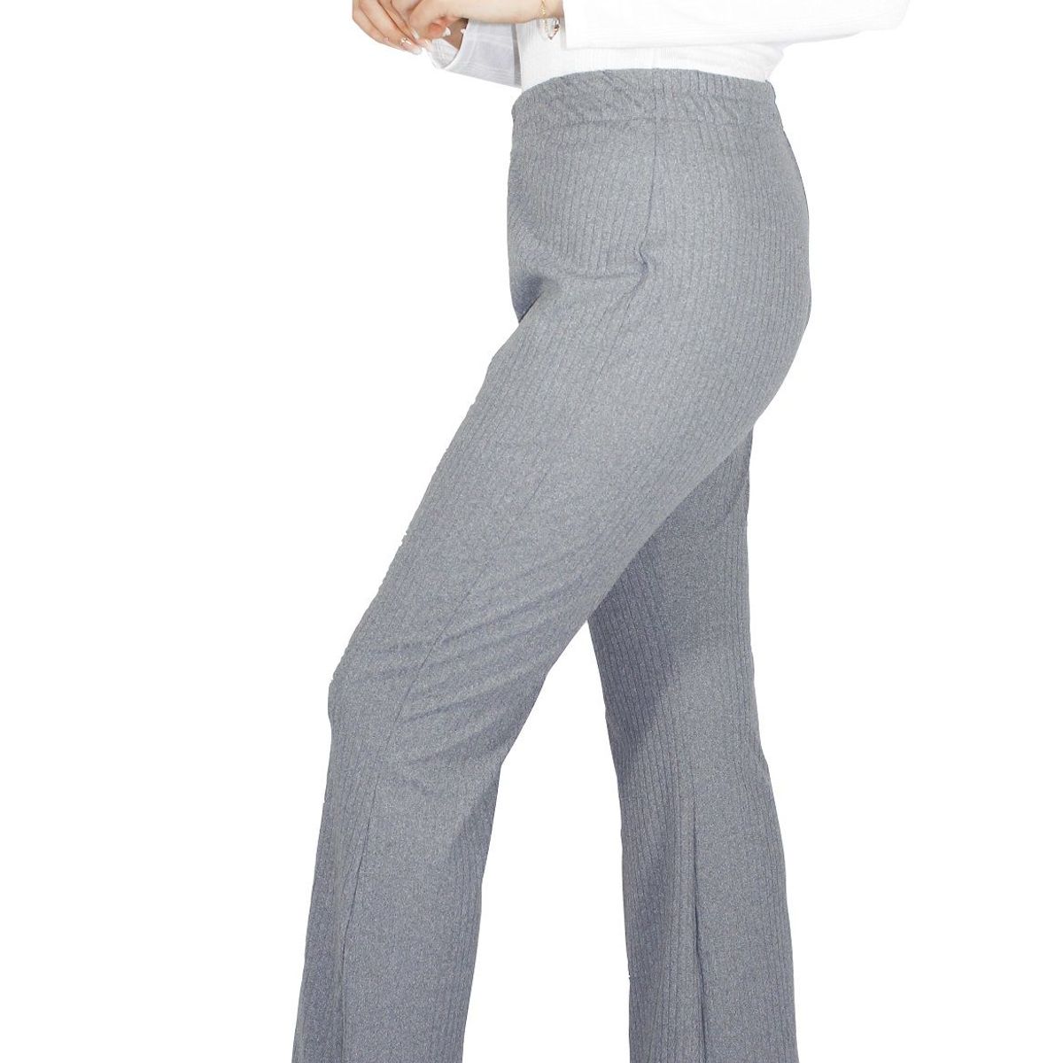 PYT - Pantalón Flare Algodón Rib Mujer