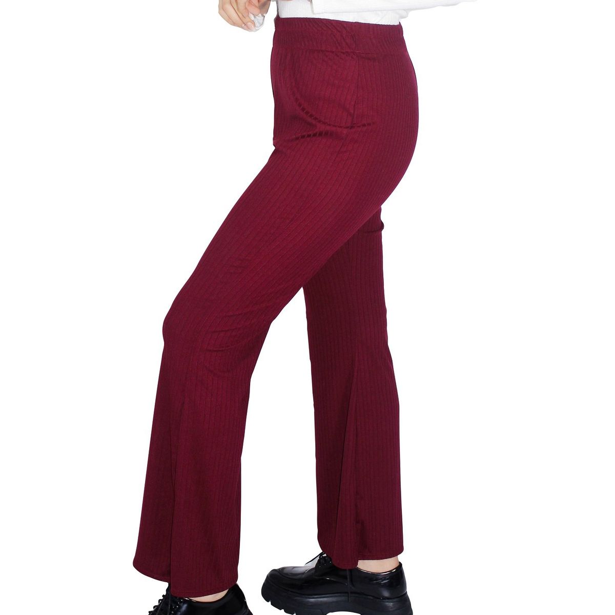PYT - Pantalón Flare Algodón Rib Mujer