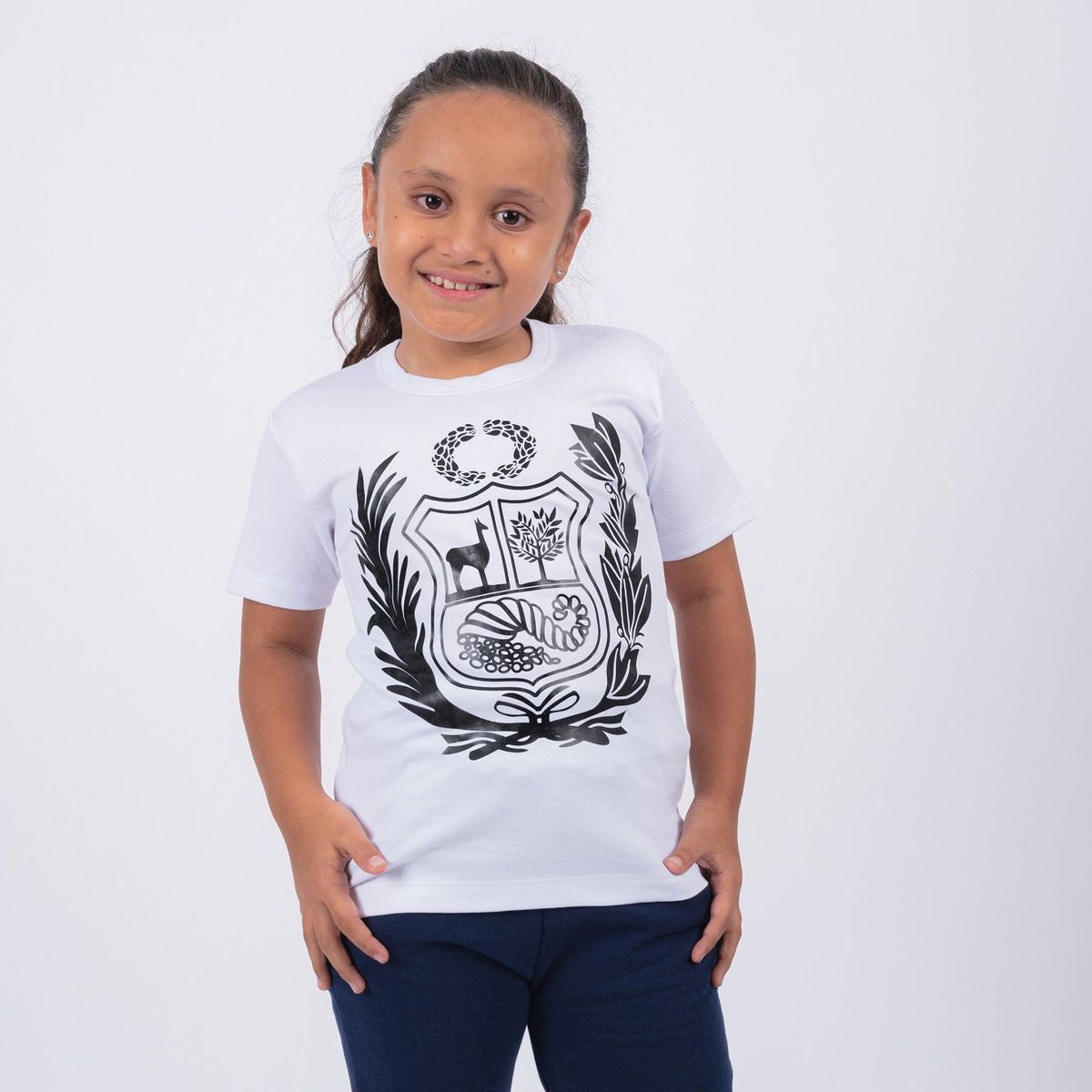 PEYITO - Polo Algodón Escudo Nacional Perú Niños Unisex