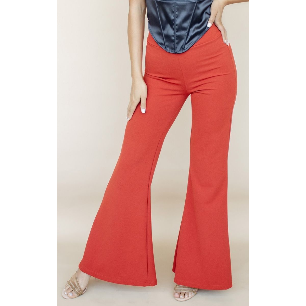 PYT - Pantalón Palazo Scuba Crepe Mujer