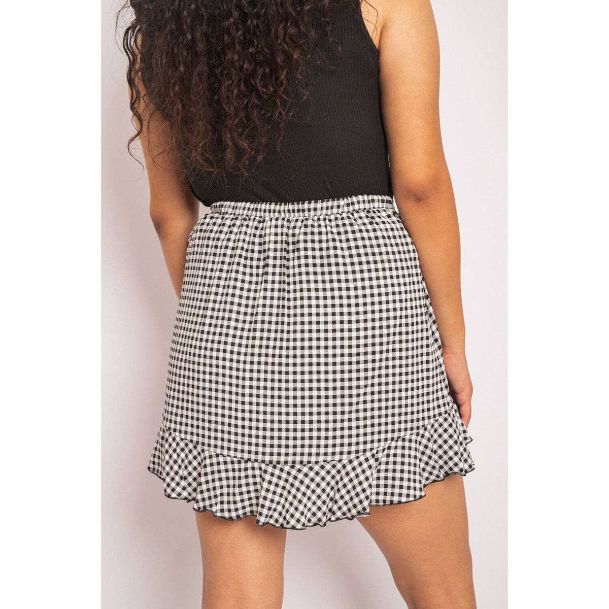 PYT - Falda Semi Envolvente Chalis Cuadros Mujer