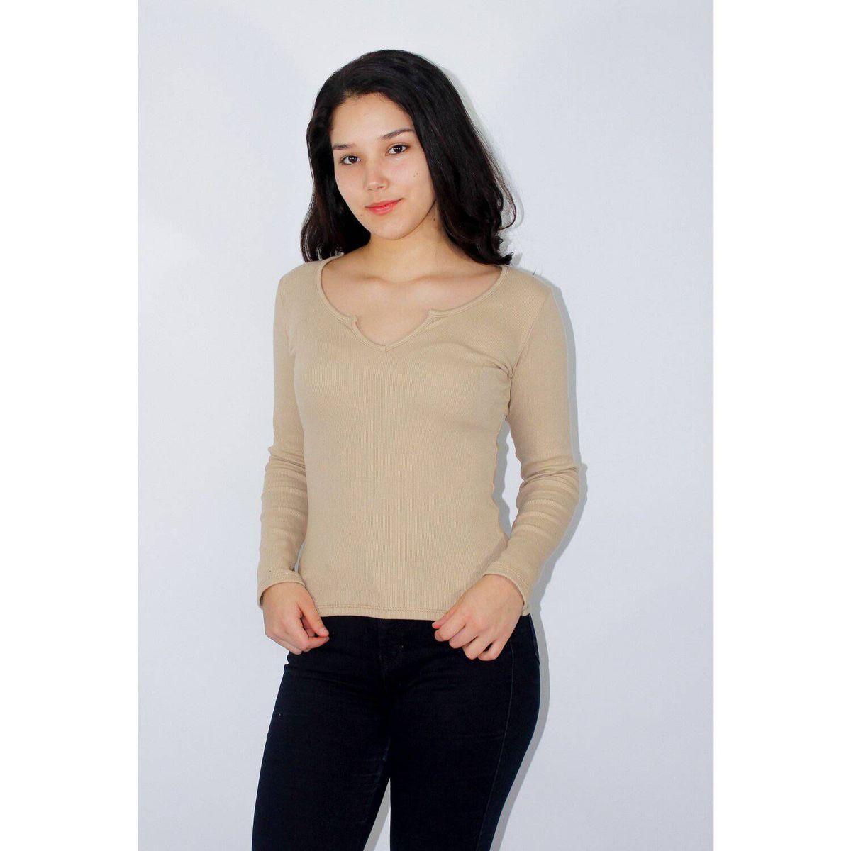 PEYITO - Polo manga larga mujer.