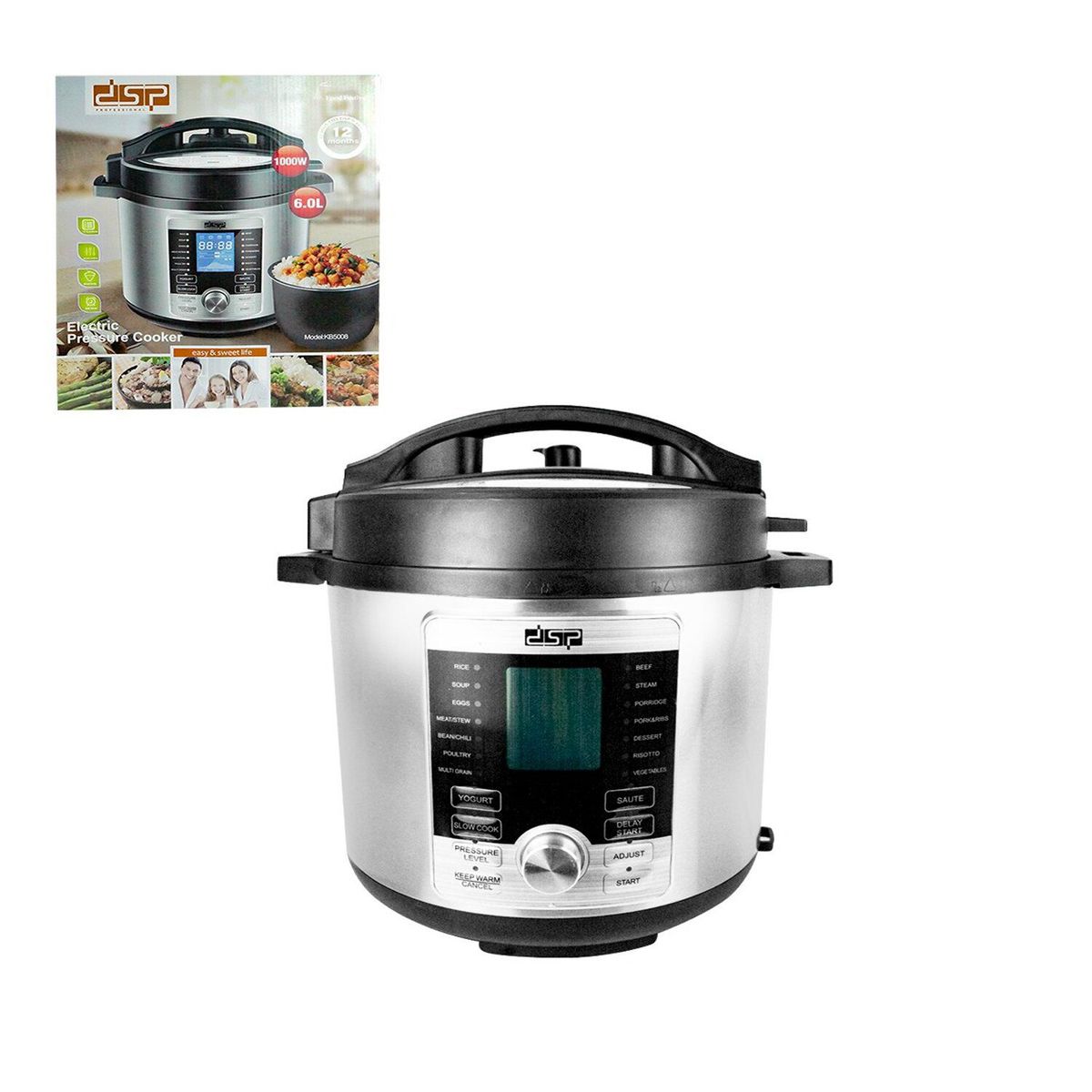 GENERICO - Olla de Presión Eléctrica de 6Lt MK-Y19684