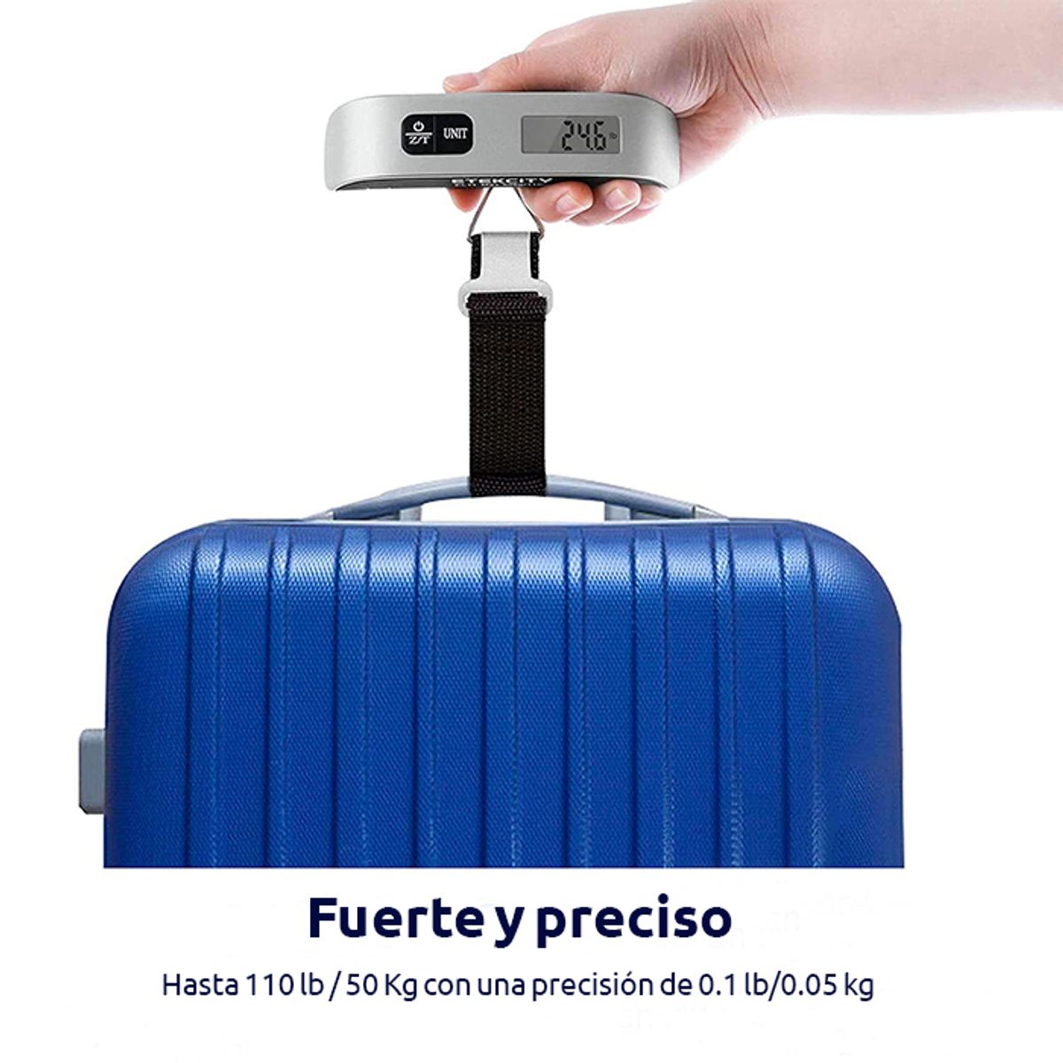 JPSYSTEMS - Balanza portátil de Mano Digital 50kg para maleta de viaje Luggage