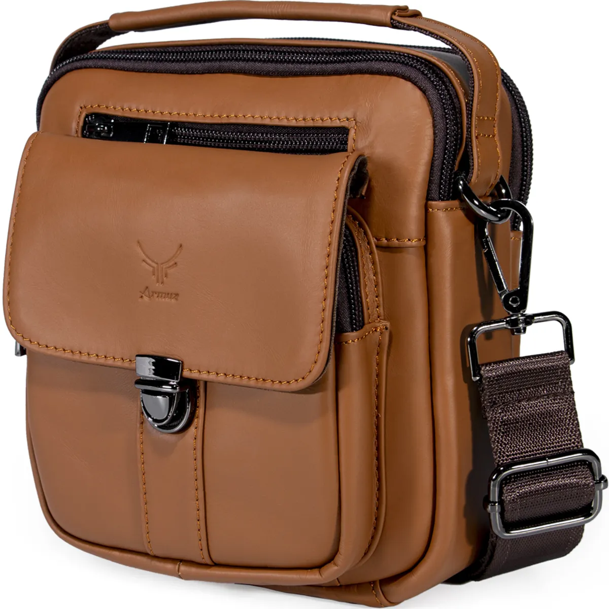 ARMUZ - Morral de Cuero Vacuno 7438 - Mujer