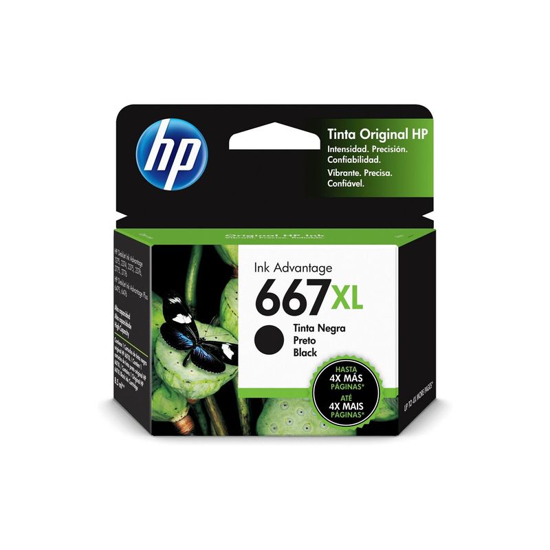 HP - Cartucho de Tinta HP 3YM81AL 667XL Negro Original