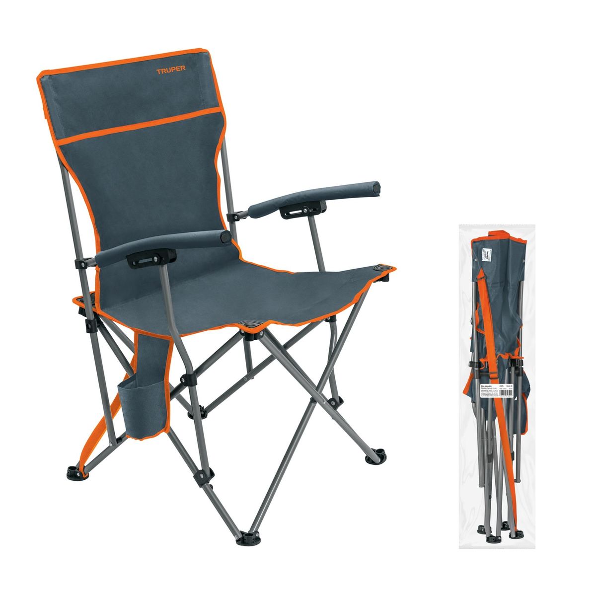 TRUPER - Silla de playa camping portatil plegable - truper