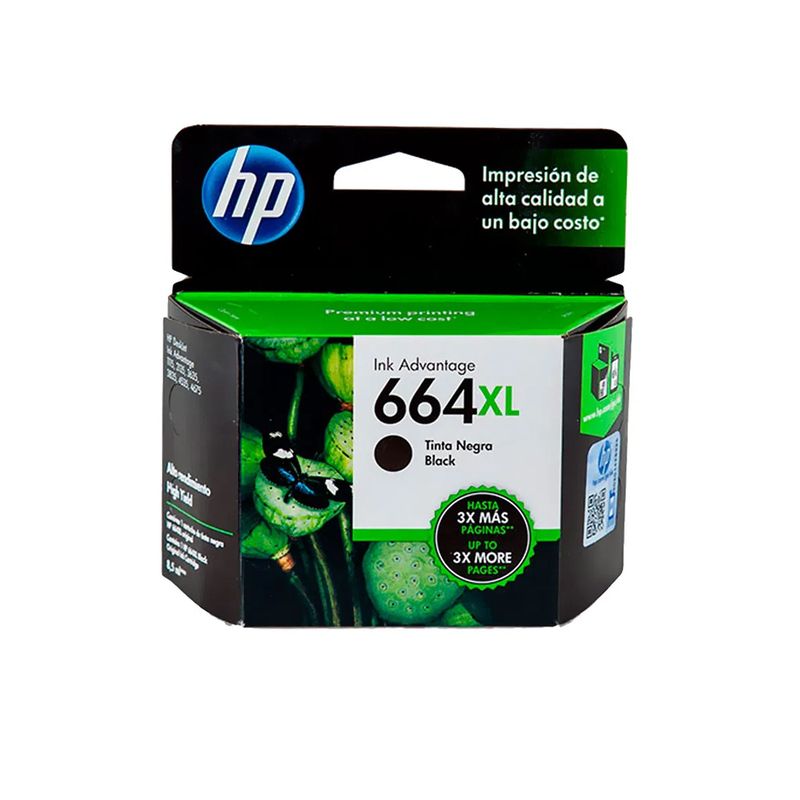 HP - Cartucho de Tinta HP F6V31AL 664XL Negro Original