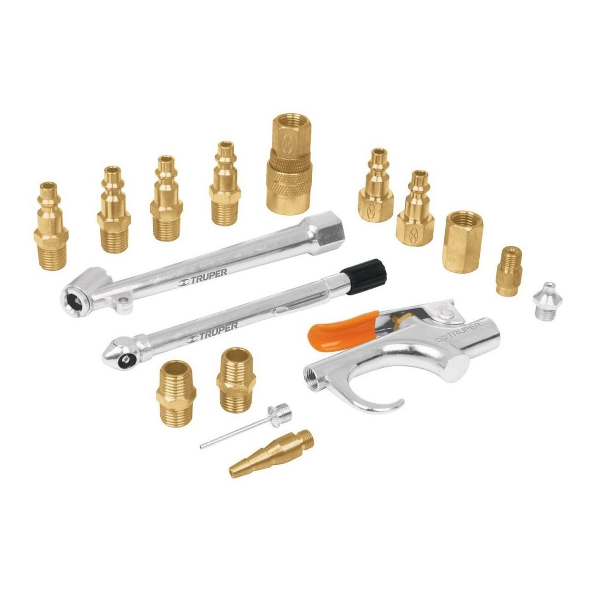 TRUPER - Kit de 17 Piezas para Compresora de Aire Truper