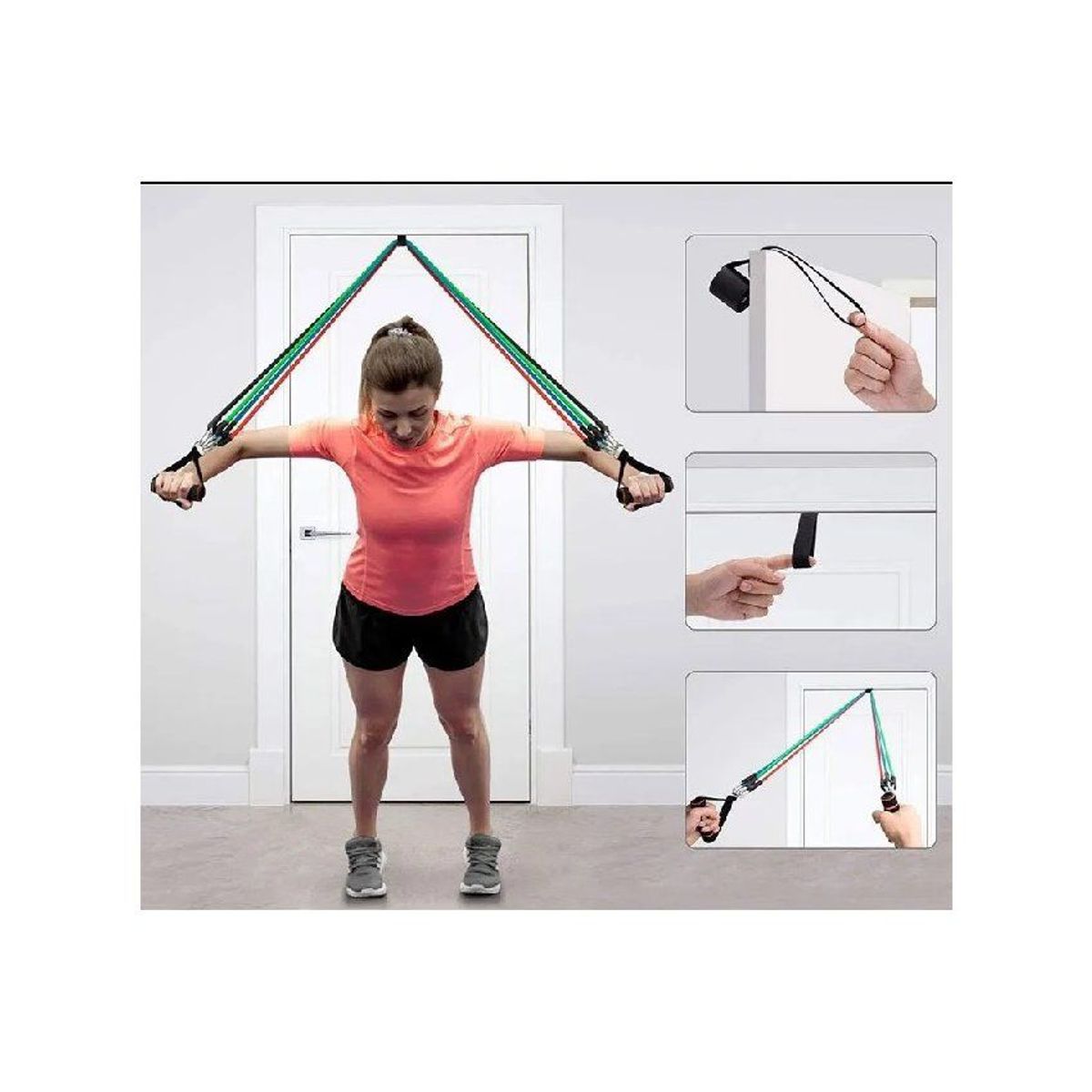 OEM - Set de 5 ligas resistencia elástica ejercicios pilates gym