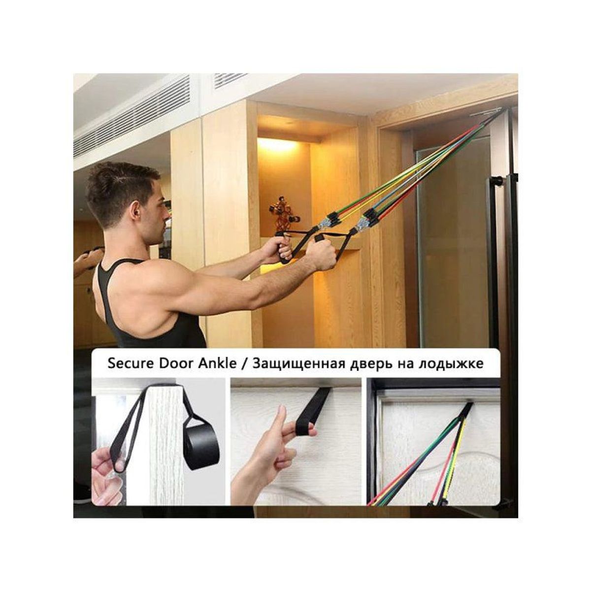 GENERICO - Set de 5 ligas resistencia elástica ejercicios pilates gym