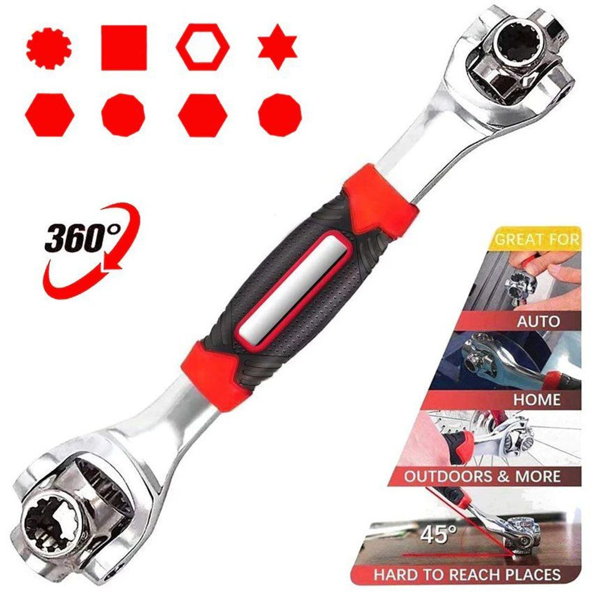 GENERICO - Llave universal wrench 48 en 1 acero herramienta tuercas