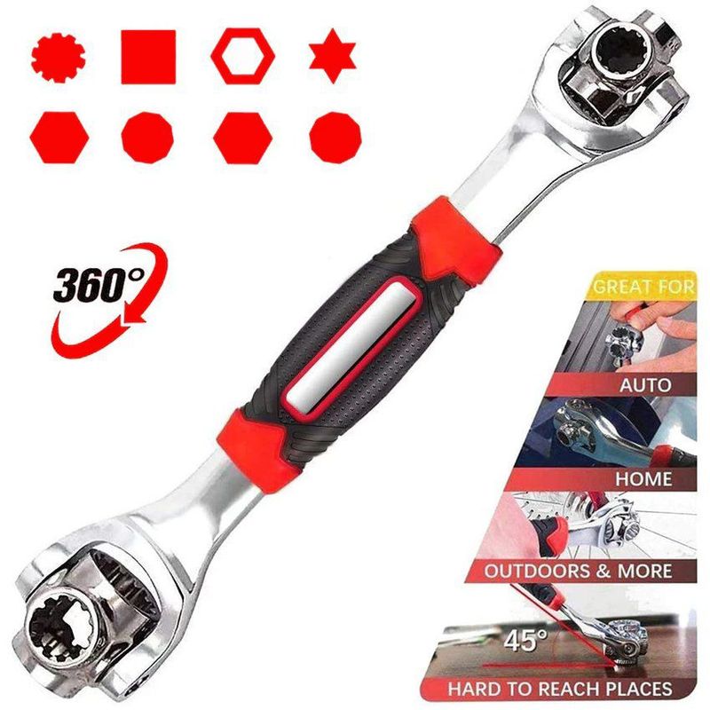 GENERICO - Llave universal wrench 48 en 1 acero herramienta tuercas