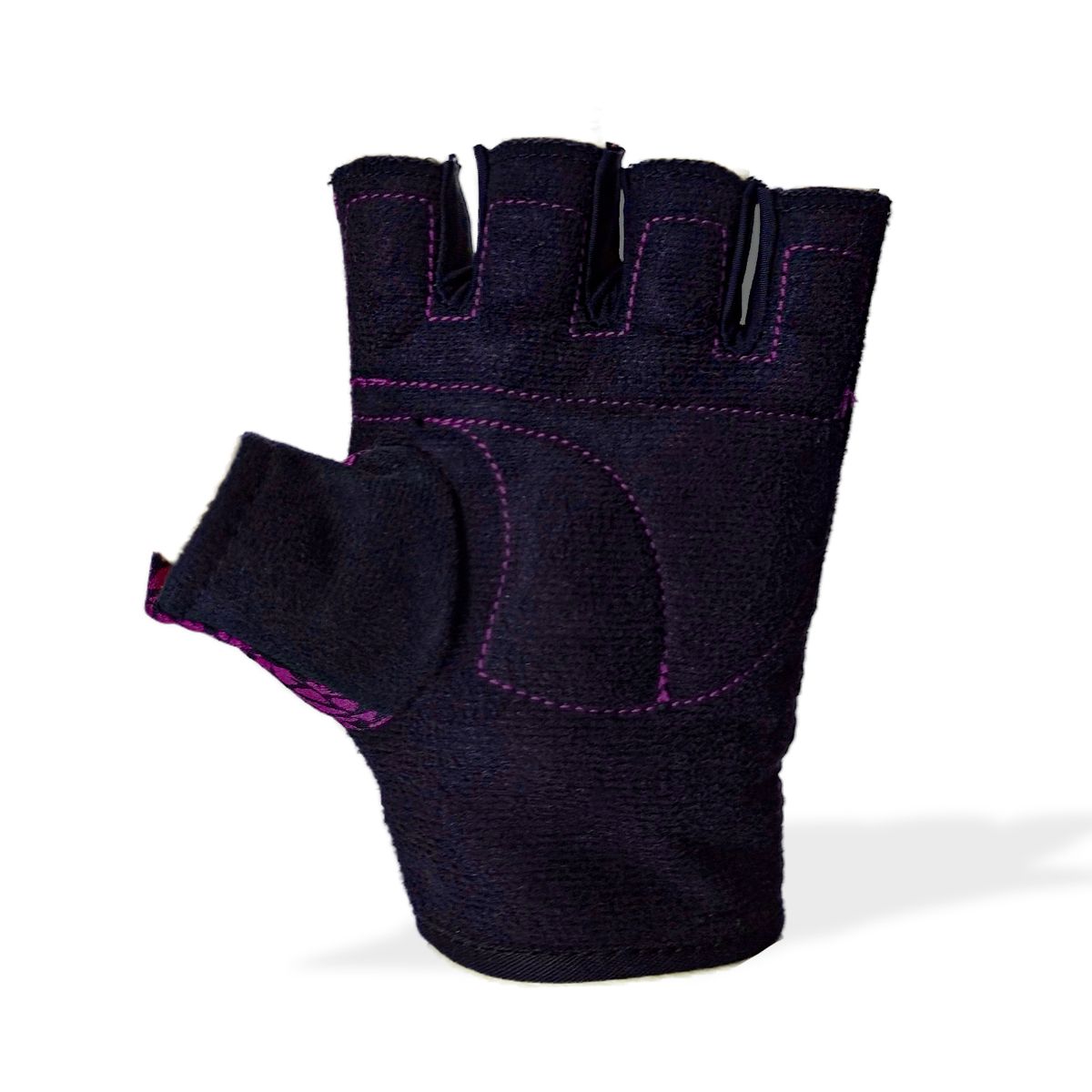 GENERICO - GUANTES MEDIO DEDO FITNESS ROSADO PRINT TALLA M