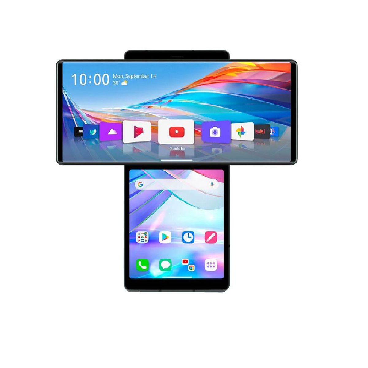 LG - LG Wing 5G pantalla giratoria 256GB 8GB Negro