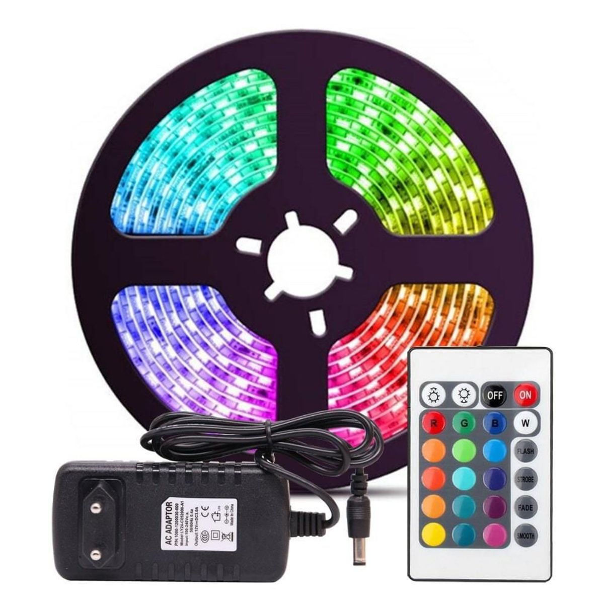 OEM - Cinta LED RGB 35 / 28 De 4 Metros 3M + Control Autoadhesivo