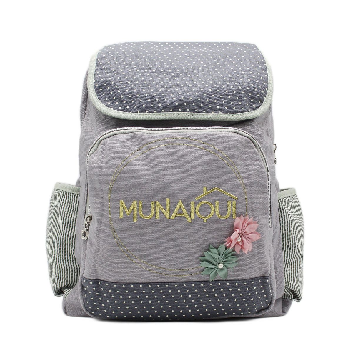 MUNAIQUI - Mochila Munaiqui Modelo Fresh flower whisper de lona algodonada