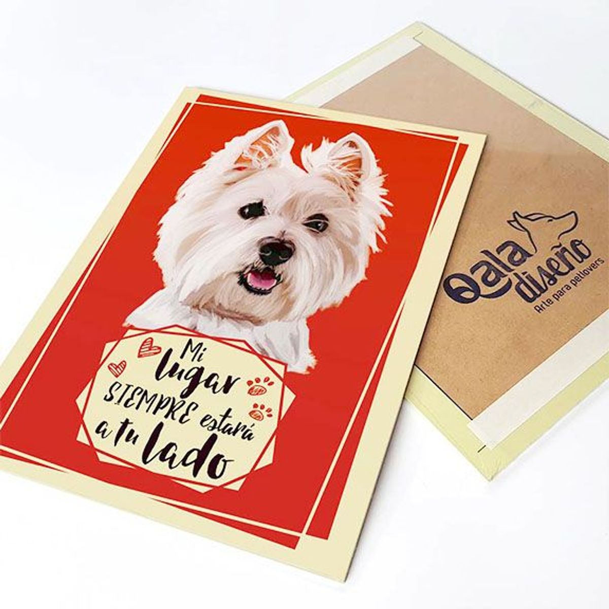 QALA DISEÑO - Cuadro Decorativo - Qala Diseño - Perro Westie - 30x225 cms West High