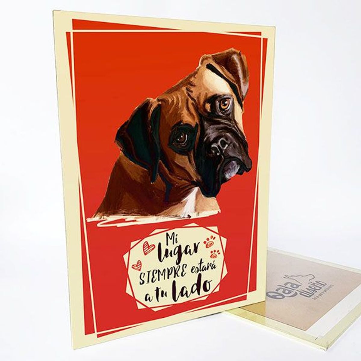 QALA DISEÑO - Cuadro Decorativo - Qala Diseño - Perro Boxer - 30x225 cms