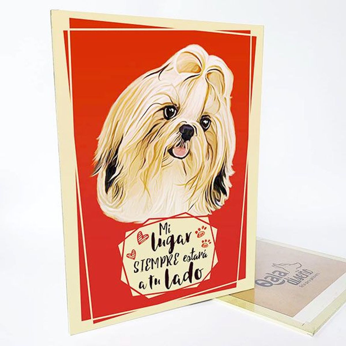 QALA DISEÑO - Cuadro Decorativo - Qala Diseño - Perro Shih Tzu 1 - 30x22.5 cms