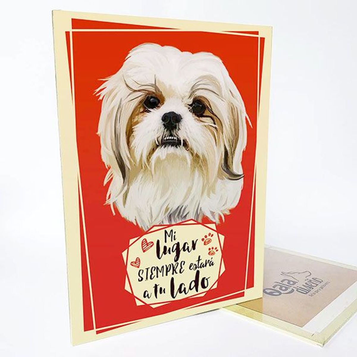 QALA DISEÑO - Cuadro Decorativo - Qala Diseño - Perro Shih Tzu 2 - 30x22.5 cms