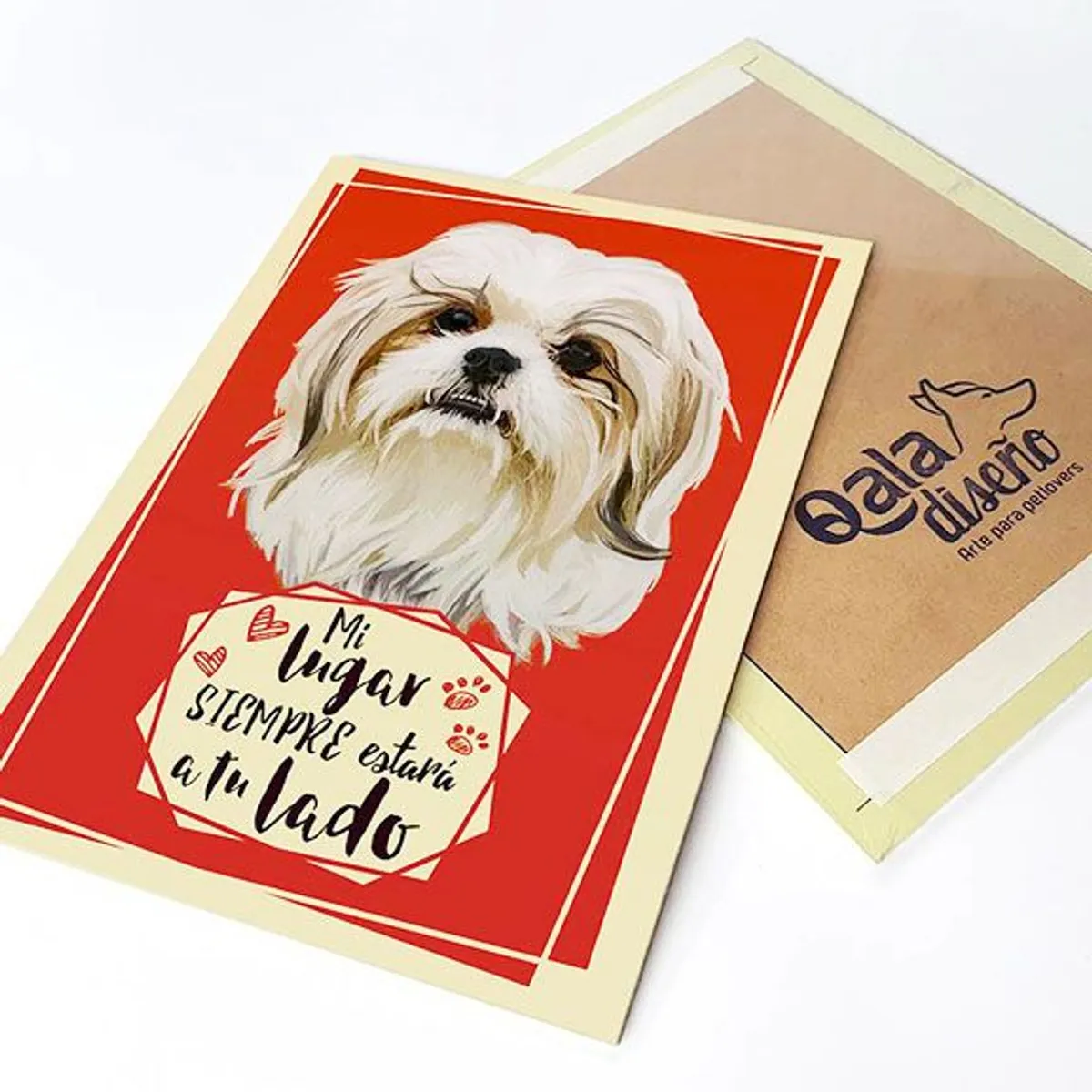 QALA DISEÑO - Cuadro Decorativo - Qala Diseño - Perro Shih Tzu 2 - 30x22.5 cms
