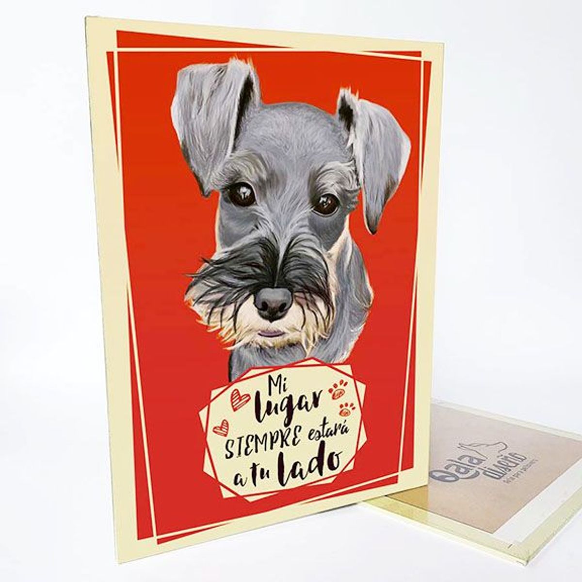 QALA DISEÑO - Cuadro Decorativo - Qala Diseño - Perro Schnauzer - 30x225 cms