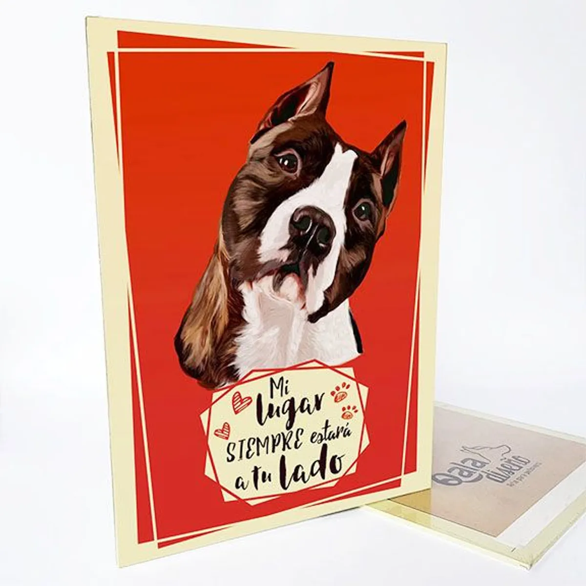 QALA DISEÑO - Cuadro Decorativo - Qala Diseño - Perro Pitbull - 30x225 cms