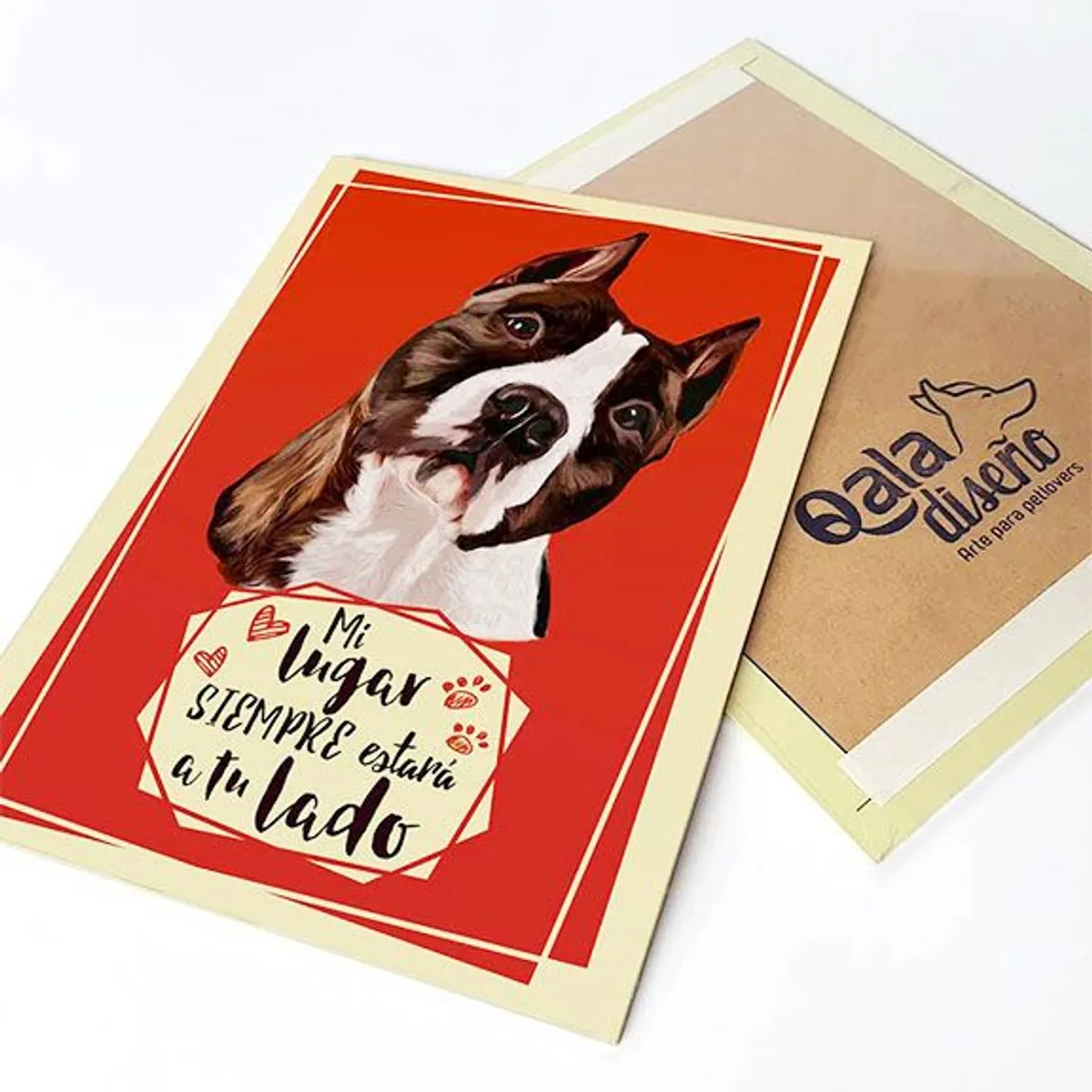 QALA DISEÑO - Cuadro Decorativo - Qala Diseño - Perro Pitbull - 30x225 cms