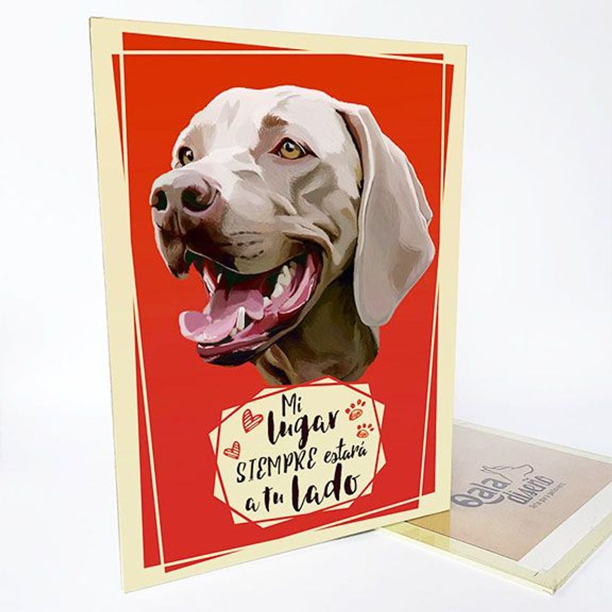 QALA DISEÑO - Cuadro Decorativo - Qala Diseño - Perro Weimaraner - 30x225 cms Braco