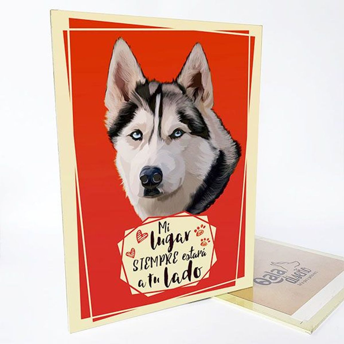 QALA DISEÑO - Cuadro Decorativo - Qala Diseño - Perro Siberiano - 30x225 cms