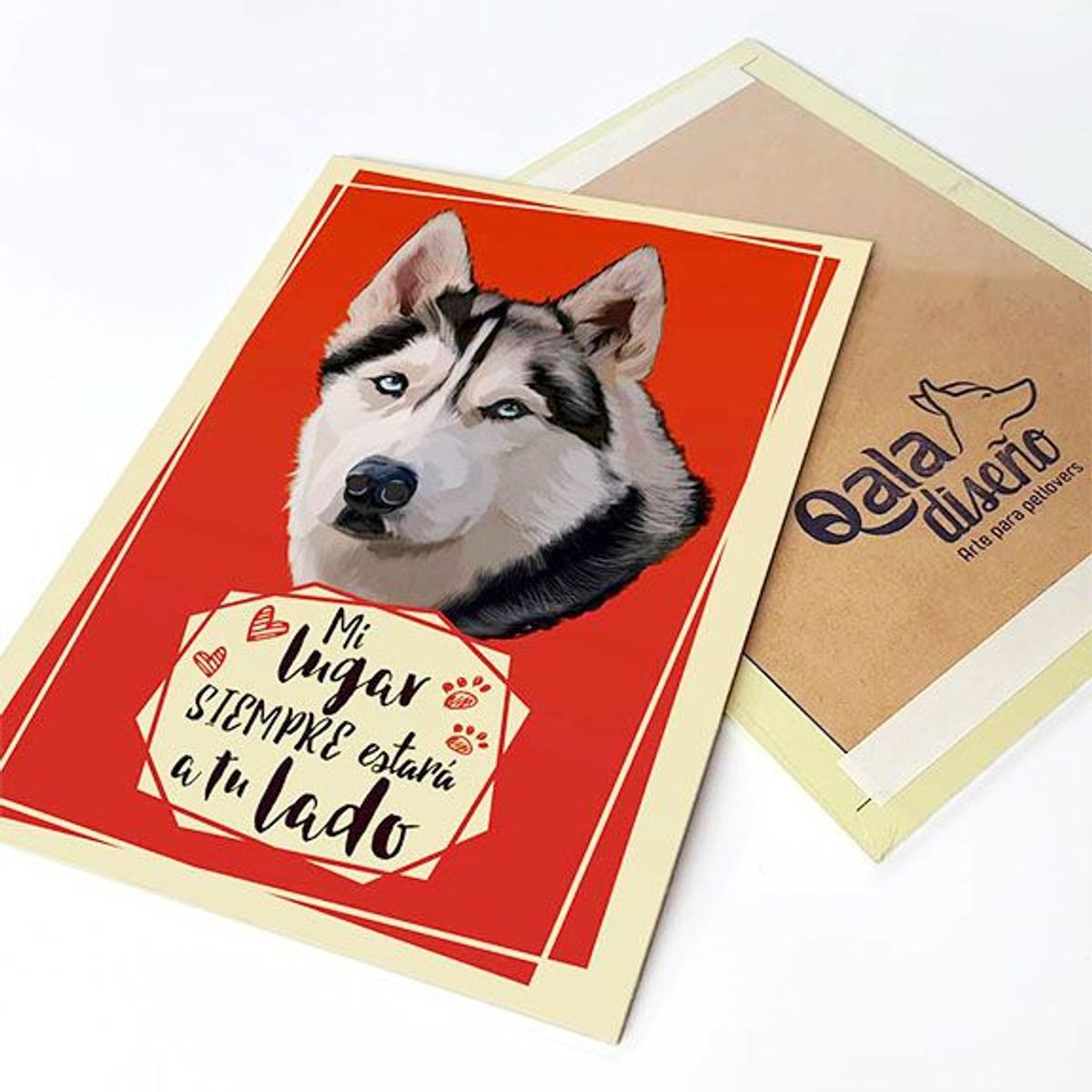 QALA DISEÑO - Cuadro Decorativo - Qala Diseño - Perro Siberiano - 30x225 cms