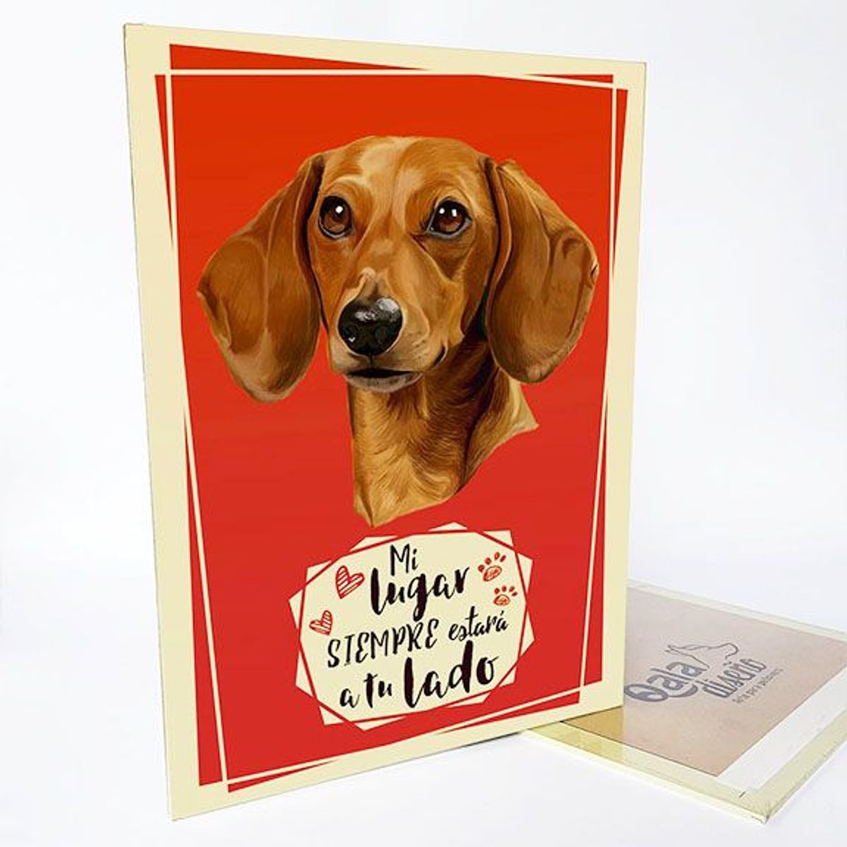 QALA DISEÑO - Cuadro Decorativo - Qala Diseño - Perro Salchicha N - 30x225 cms