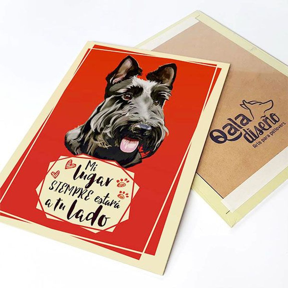 QALA DISEÑO - Cuadro Decorativo - Qala Diseño - Perro Scottish - 30x225 cms