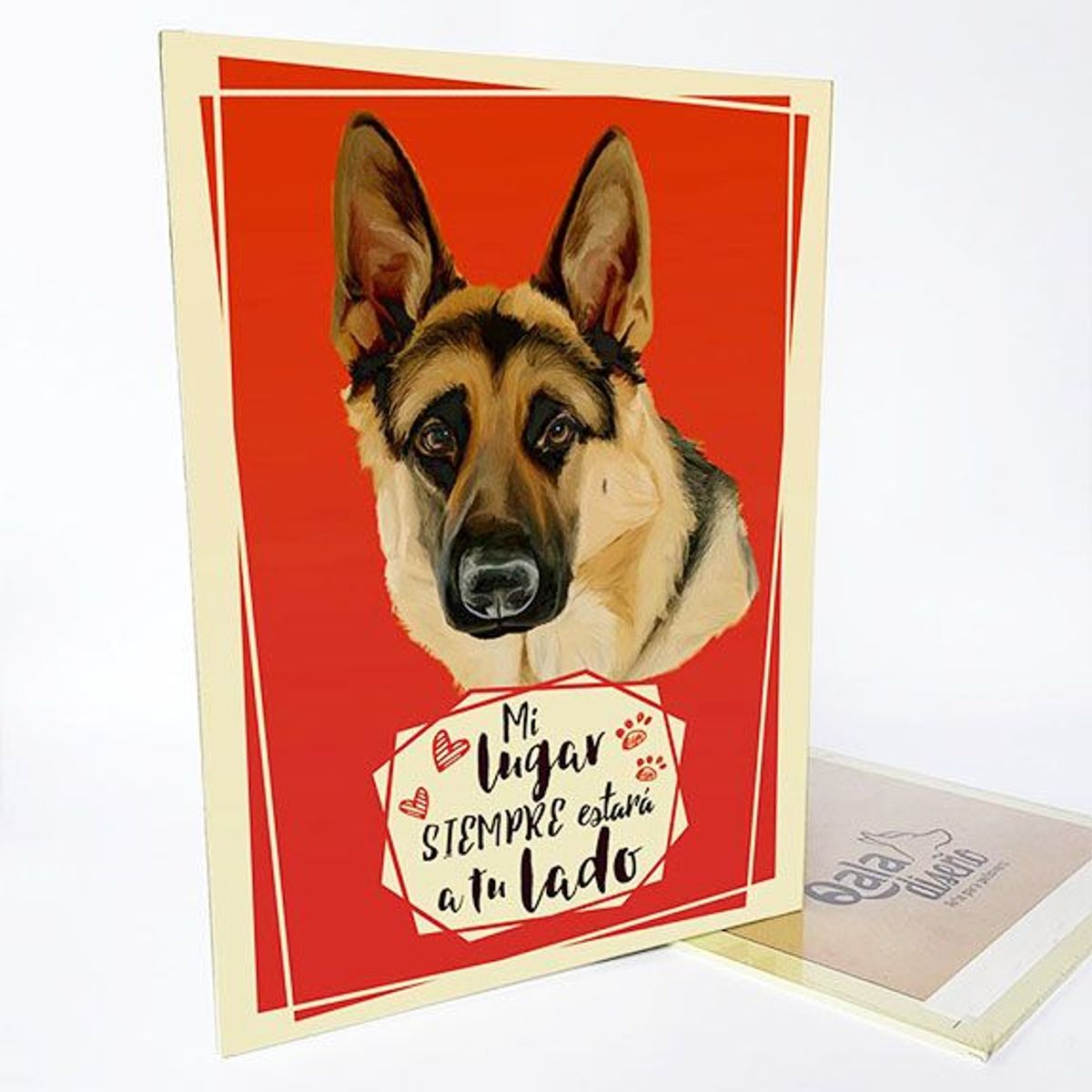 QALA DISEÑO - Cuadro Decorativo - Qala Diseño - Perro Pastor Alemán - 30x225 cms