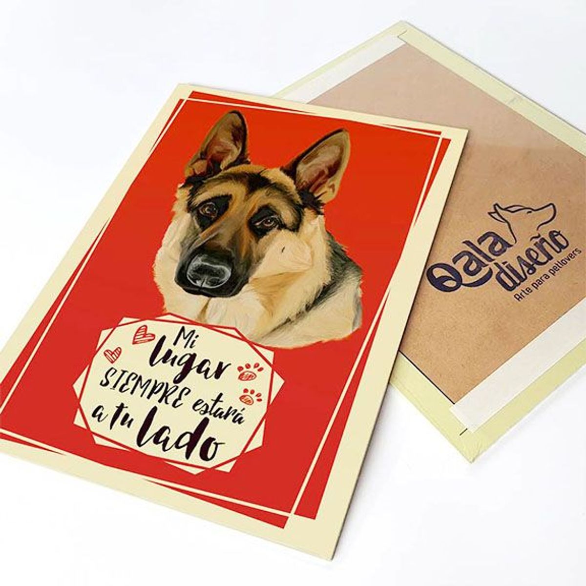 QALA DISEÑO - Cuadro Decorativo - Qala Diseño - Perro Pastor Alemán - 30x225 cms