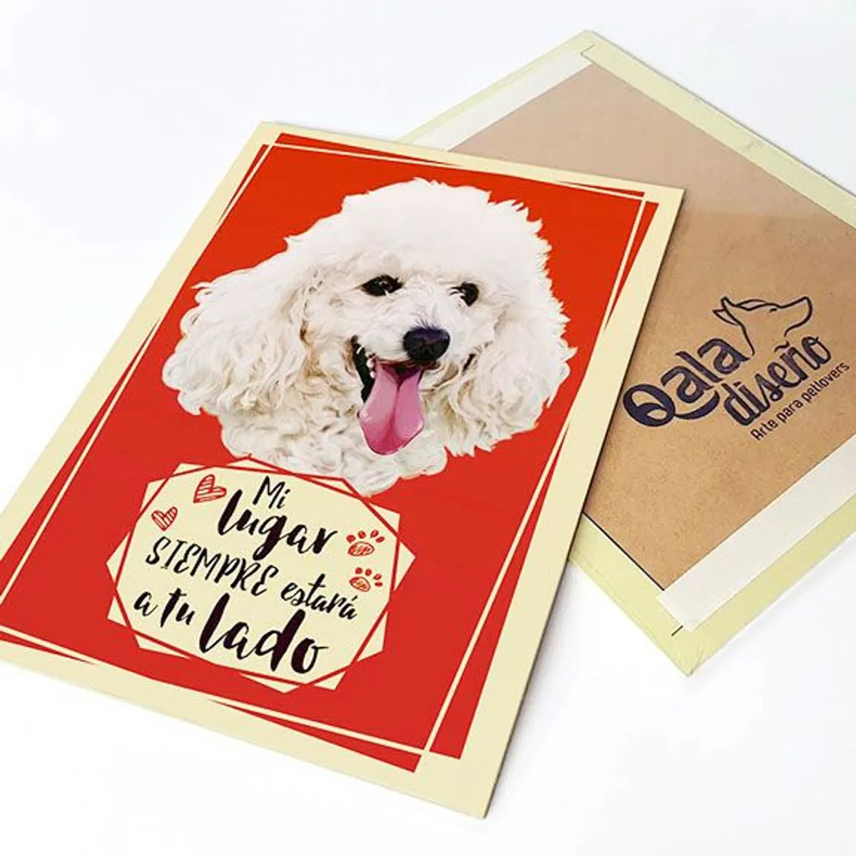 QALA DISEÑO - Cuadro Decorativo - Qala Diseño - Perro Poodle B - 30x225 cms