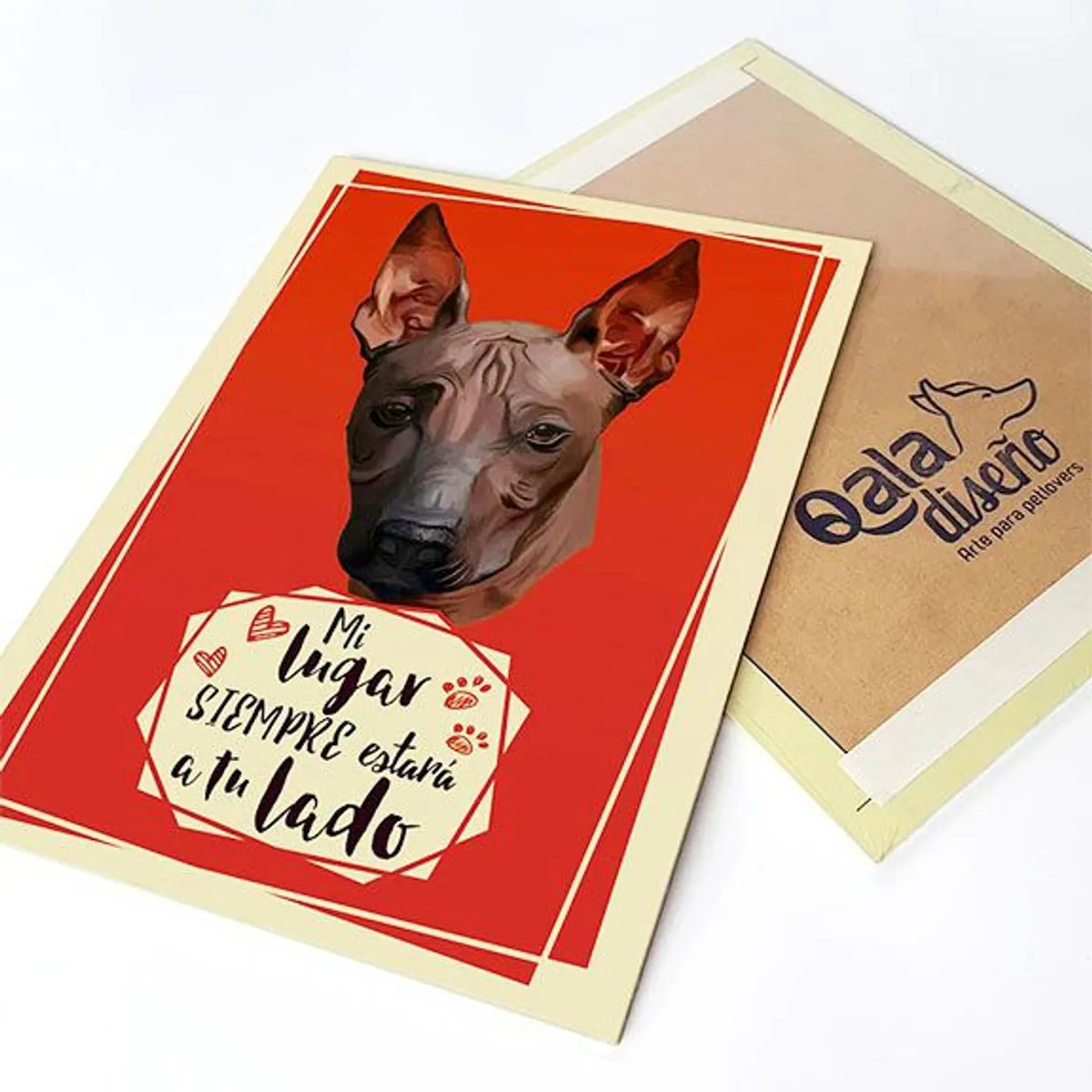 QALA DISEÑO - Cuadro Decorativo - Qala Diseño - Perro Peruano - 30x225 cms Viringo