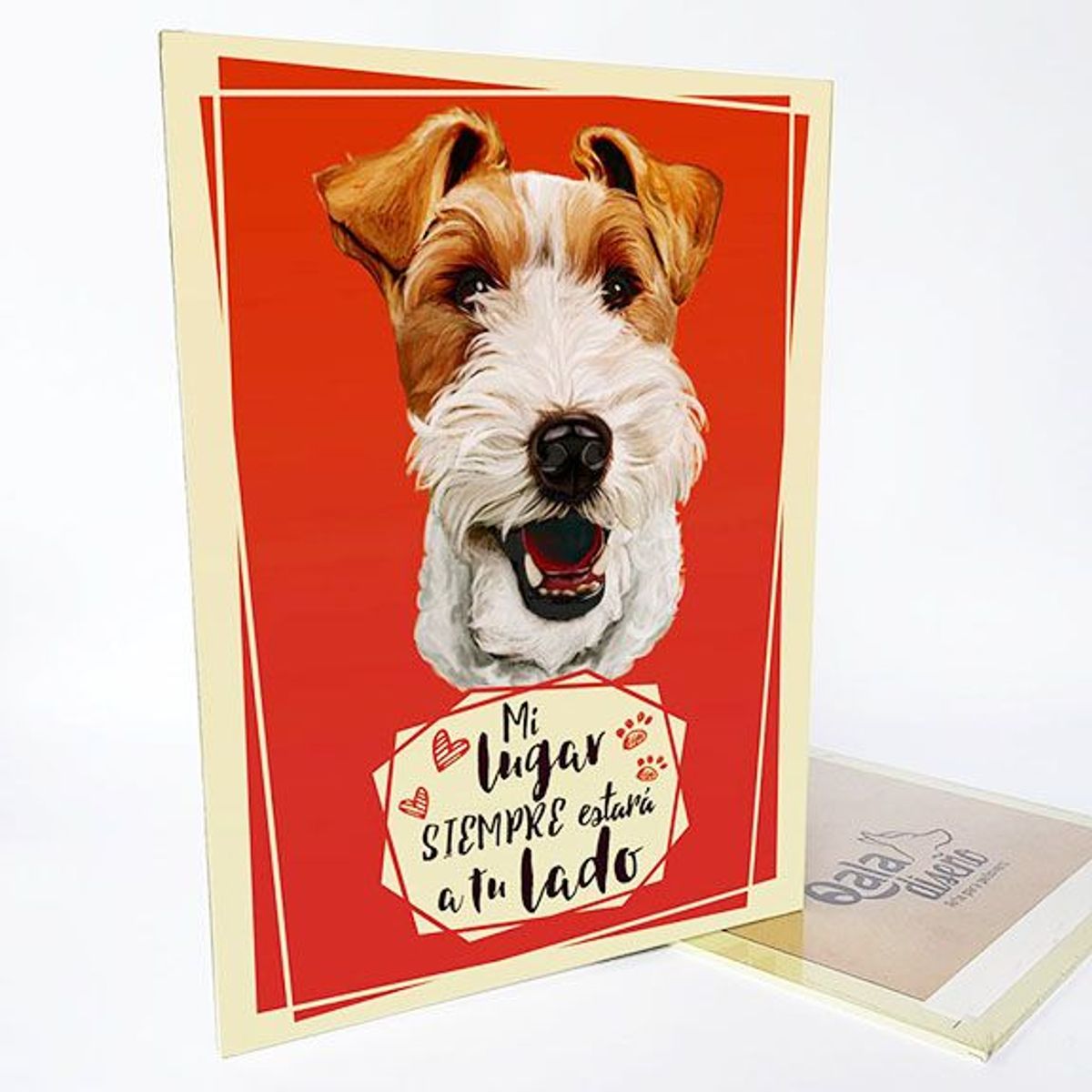 QALA DISEÑO - Cuadro Decorativo - Qala Diseño - Perro Fox Terrier - 30x225 cms