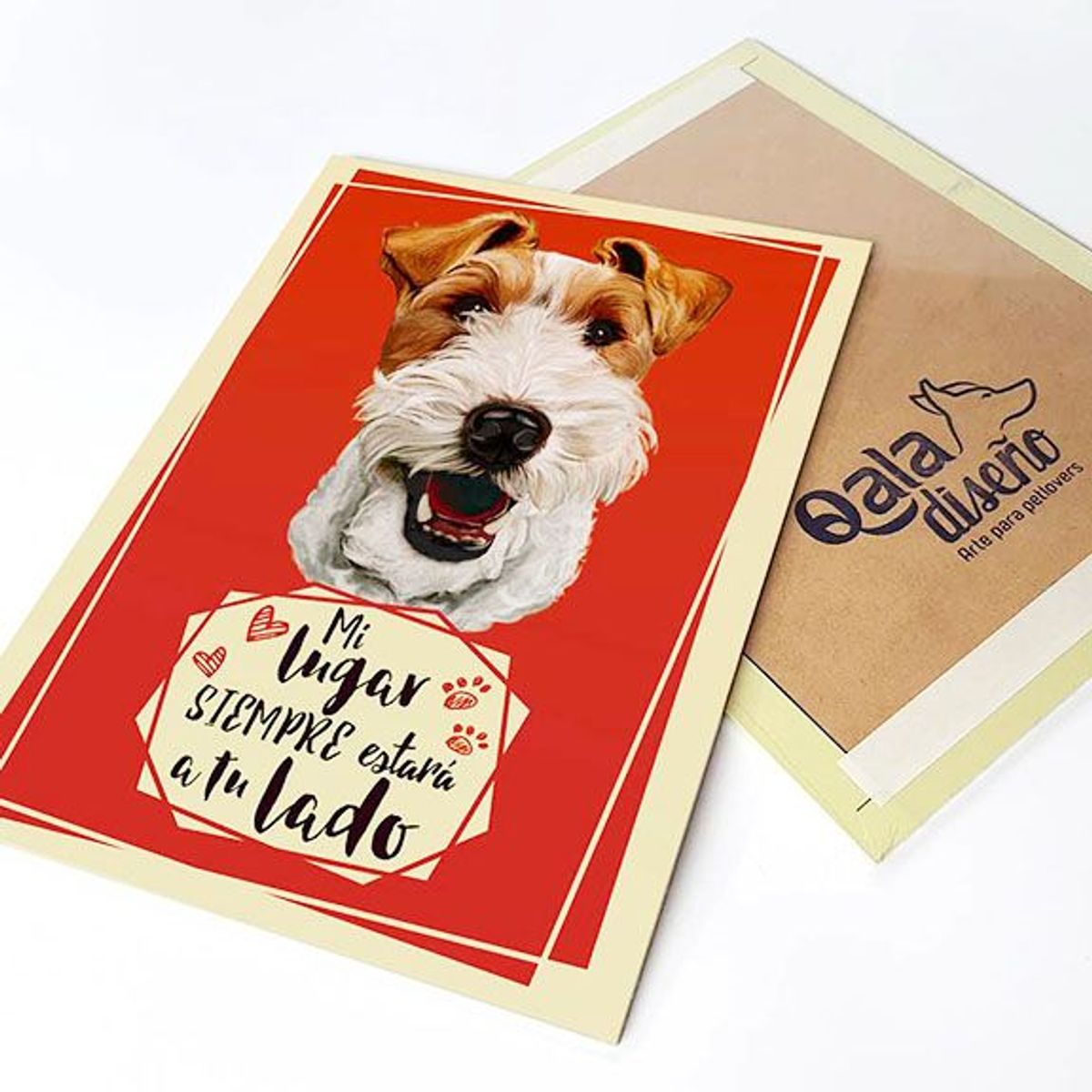 QALA DISEÑO - Cuadro Decorativo - Qala Diseño - Perro Fox Terrier - 30x225 cms