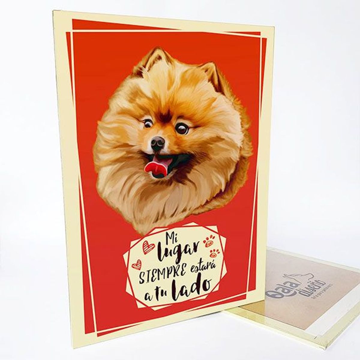 QALA DISEÑO - Cuadro Decorativo - Qala Diseño - Perro Pomerania - 30x225 cms