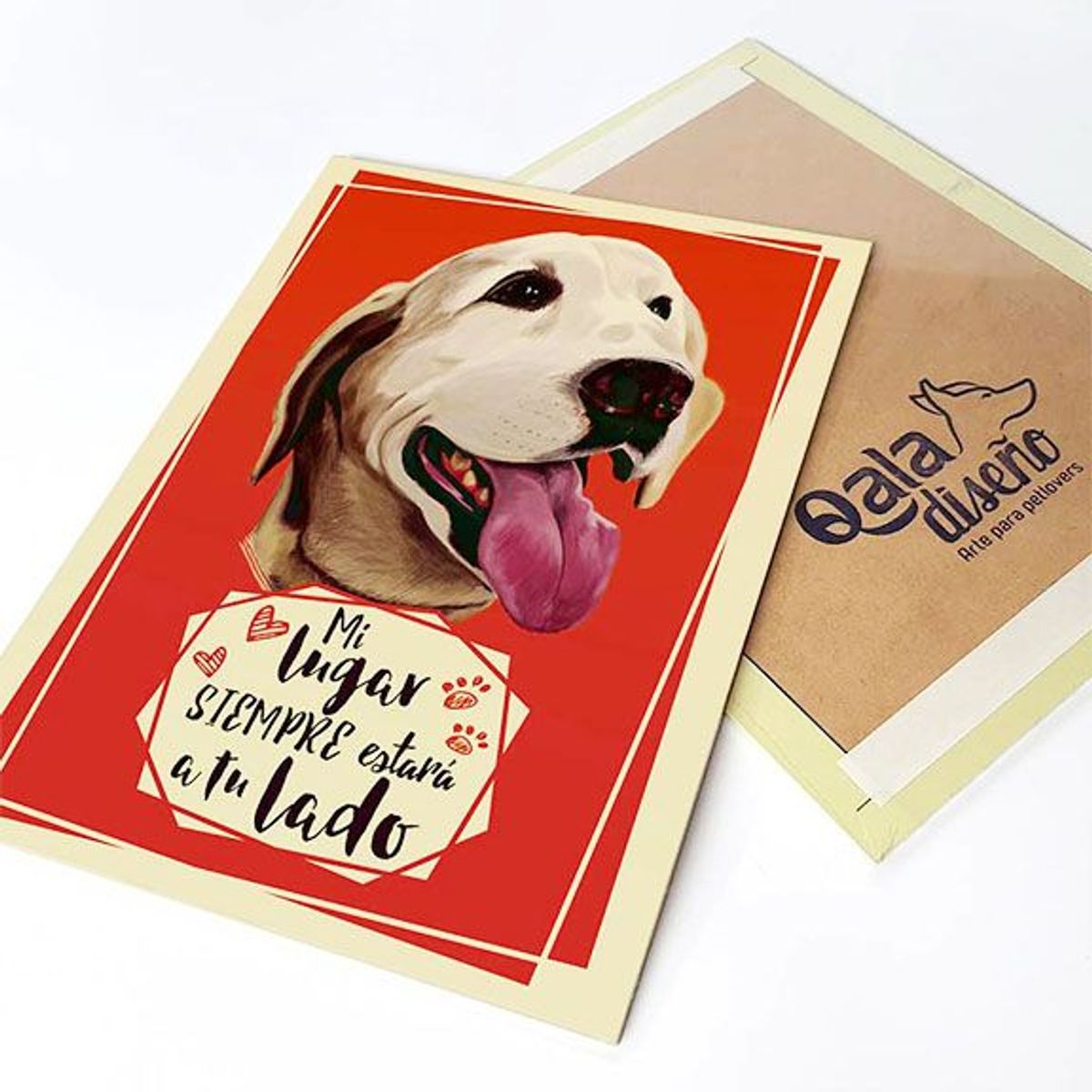 QALA DISEÑO - Cuadro Decorativo - Qala Diseño - Perro Labrador H - 30x225 cms