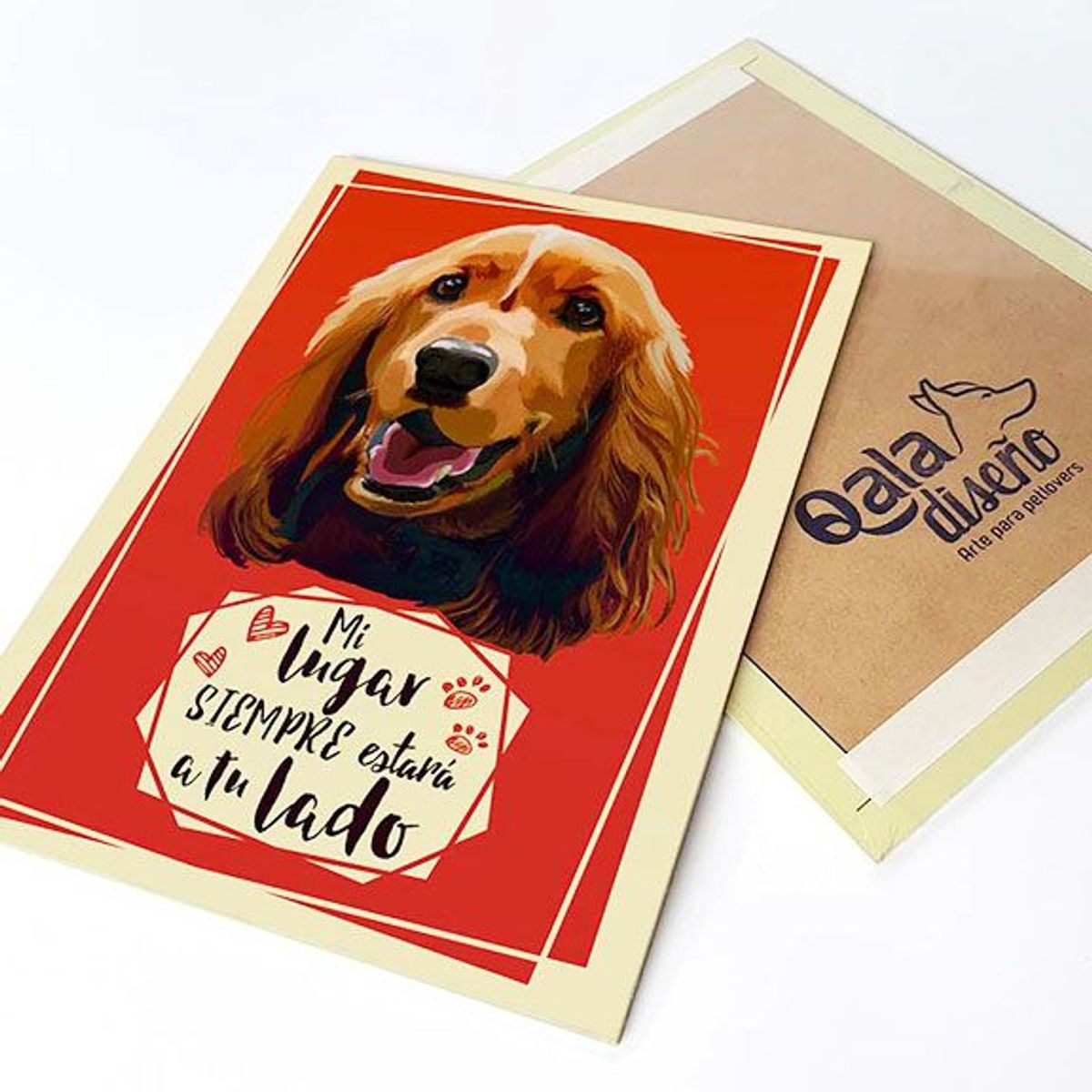 QALA DISEÑO - Cuadro Decorativo - Qala Diseño - Perro Cocker - 30x225 cms