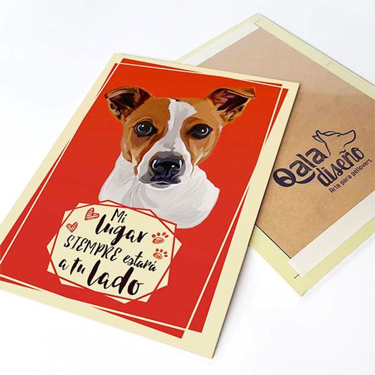QALA DISEÑO - Cuadro Decorativo - Qala Diseño - Perro Jack Russell - 30x225 cms