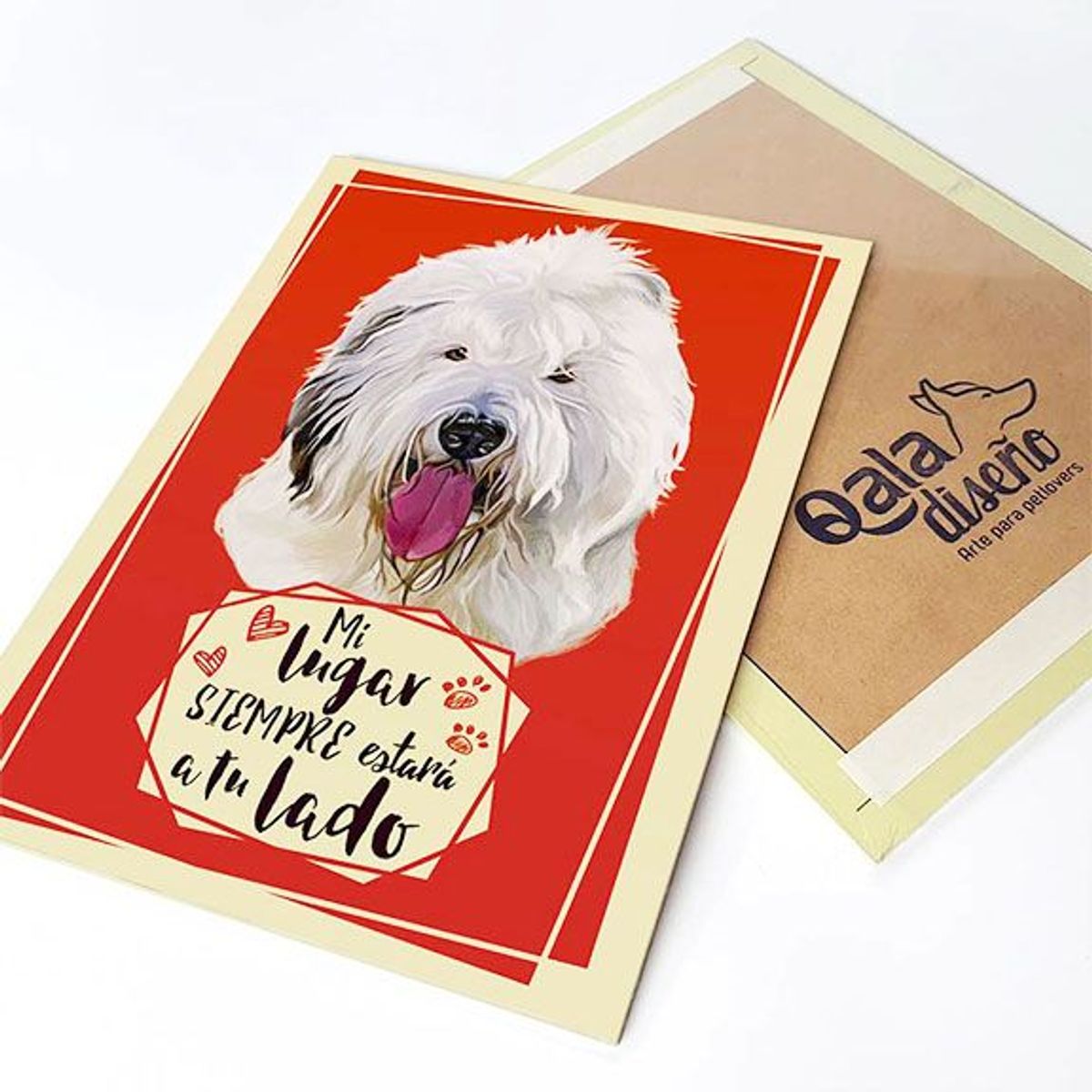 QALA DISEÑO - Cuadro Decorativo - Qala Diseño - Perro Ovejero - 30x225 cms