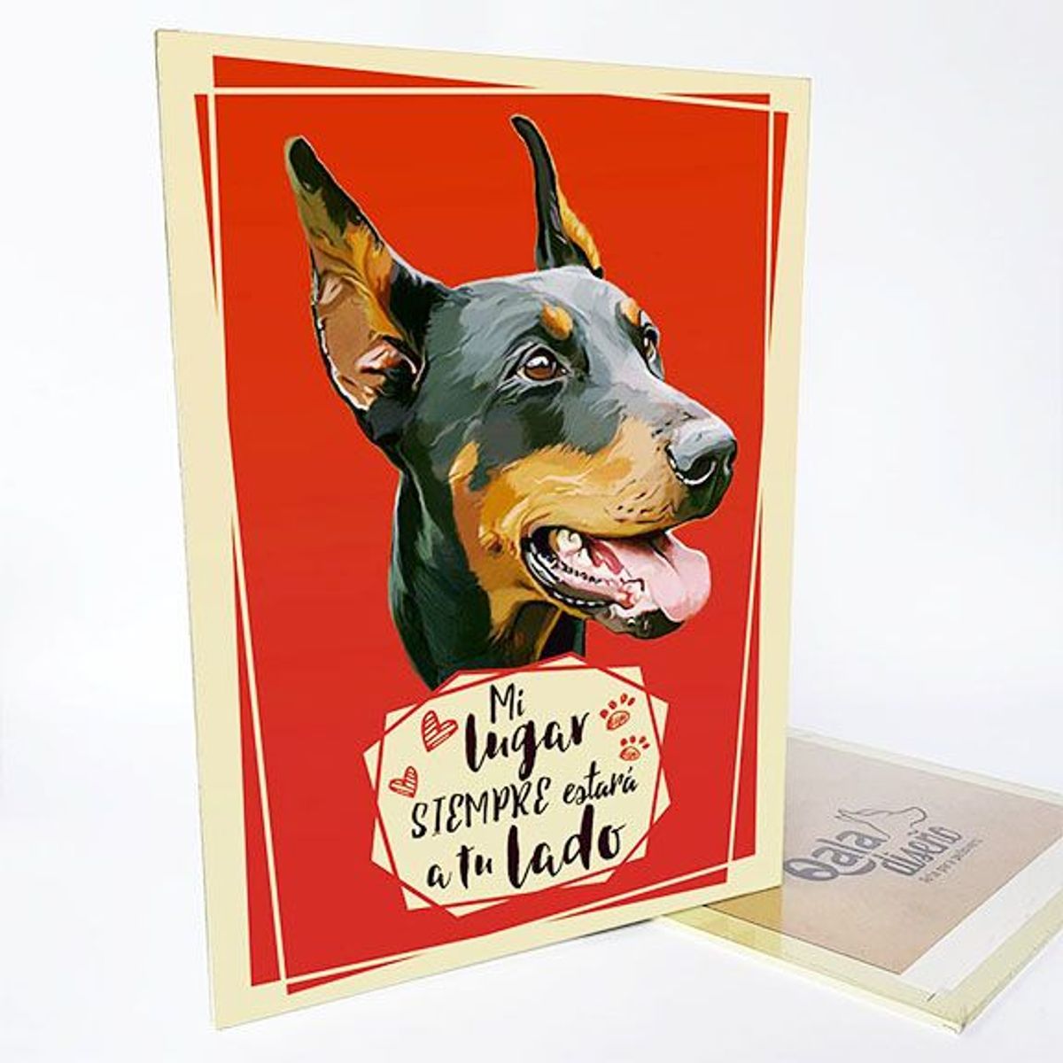 QALA DISEÑO - Cuadro Decorativo - Qala Diseño - Perro Doberman - 30x225 cms