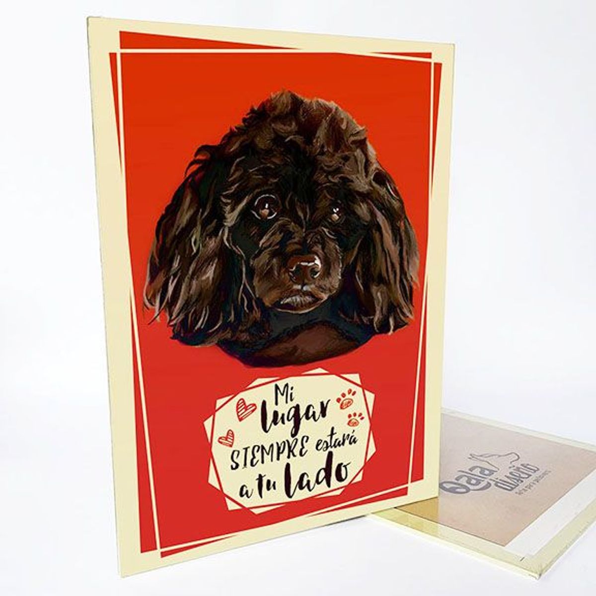 QALA DISEÑO - Cuadro Decorativo - Qala Diseño - Perro Poodle N - 30x225 cms